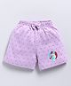 FUN A2Z Cotton Sinker Stars Printed Shorts - Lavender