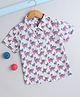 The Magic Wand Cotton Half Sleeves Dinosaur Motifs Printed Shirt - Pink
