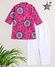 The Magic Wand Cotton Woven Full Sleeves Floral Printed Kurta & Pant Set - Fuchsia