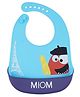 MOMISY Baby Bib For Newborn Waterproof Silicone Apron Wipeable Stain Resistant With pocket For 6 months and up (1, BlueMIOM)