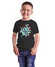 Bratma Cotton Half Sleeves Cool Boy Text Printed Tee - Black
