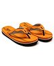 Beanz Striped Flip Flops - Orange & Grey