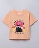 Taffykids 100% Cotton Half Sleeves Dont Stress Text Printed Crop Tee - Multi Colour