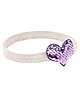 Aye Candy Heart Designed Sequins Embellished Headband - Purple