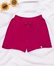 PURPLE UNITED KIDS Bow Applique Detailed Shorts - Fuchsia