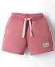 Ollypop Looper Knit Knee Length Soild Color Shorts - Pink