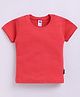 Nottie Planet Cotton Half Sleeves Solid Tee - Red