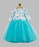 Toy Balloon Kids Three Fourth  Sleeves Abstract Printed Dress - Sky Blue