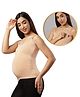 TUMMY Bamboo Cotton Sleeveless Solid Maternity Camisole With Nursing Access - Beige
