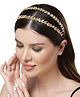 Vogue Hair Accessories Handmade Leaf Shape Double Line Hairband Headband - Gold