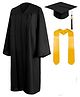 RAJ FANCY DRESSES Full Sleeves Convocation Theme Costume Set - Black