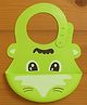 KIDS BASIC Soft Silicone Baby Bib with Food Pocket , Waterproof & Adjustable , Cute Frog Design - Green (Pack of 1)