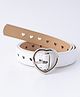 Pine Kids Solid Heart Shape Buckle Belt- White