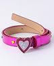 Pine Kids Free Size Belt with Heart Shape Buckle - Fuchsia