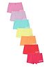 Charm n Cherish Cotton Blend Pack Of 7 Weekdays Text Printed Girls Boyshorts - Pink Red & Blue