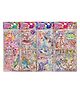 FunBlast 3D Princess Dress-Up Change Kawaii Stickers Set of 4 Multicolor