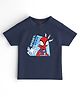 Nautinati Cotton Marvel Avengers Featuring Half Sleeves Spiderman Printed Tee - Navy Blue