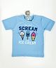BABY CLOSET Hosiery Cotton Half Sleeves Ice Cream Printed Tee - Blue