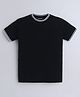 Celsius Cotton Blend Half Sleeves Solid Tee - Black
