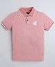 Celsius Cotton Blend Half Sleeves Abstract Printed Polo Tee - Pink