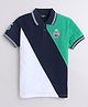 Celsius Cotton Blend Half Sleeves Colour Blocked Polo Tee - Kelly Green