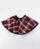 Soleilclo Cotton Reversible Checked Skirt - Dark Red & Black