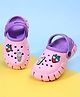 Pine Kids Back Strap Clogs with Applique - Pink
