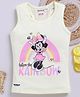 Biskid Cotton Disney Mickey & Friends Featuring Sleeveless Minnie Mouse Printed Top - Lemon Yellow