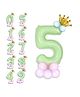 Decormantra 5 Five 32 Inch Number Foil Balloon For 5th Birthday Decoration Kit Items -Pack of 14-GREEN