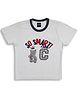 Sportking Cotton Half Sleeves So Smart Text Puff Printed Tee - White