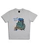 Sportking Cotton Half Sleeves Garbage Truck Printed Tee - White