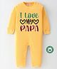 BLUSHES 100% Cotton Fathers Day Theme Half Sleeves I Love My Papa Text Printed Romper - Yellow