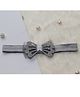 BABY Charm Bow Applique Detailed Diamonds Embellished Headband - Grey