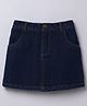 Taffykids Denim Solid Skirt - Blue