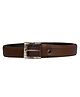 Childway Solid Square Shaped Belt - Dark Brown