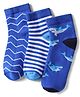 Pine Kids Cotton Knit Ankle Length Socks With Stripes & Fish Pack Of 3 (Colour May Vary)