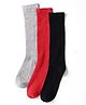 Pine Kids Cotton Knit Knee Length Solid Colour Socks Pack Of 3 (Colour May Vary)