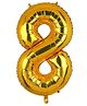 YAMAMA Party Balloon 24 Inch Number Eight Foil Balloon, Large Balloon for Birthday, Anniversary, Party & Event Decorations Air & Helium Compatible Reusable Shiny Finish  (Pack of 1  Color May Vary)