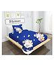 Filymore Kids Elastic fitted Blue Unicorn Theam single bedsheet with one pillow cover made with pure microfiber(colour-Navyblue)