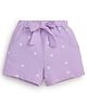 JusCubs Cotton Floral Printed Shorts - Lilac