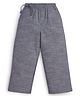 JusCubs Chambray Solid Trousers - Charcoal Grey