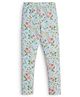 JusCubs Cotton Lycra Floral Printed Leggings - Green