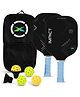 Jaspo Duro-Deck 16mm Graphite Paddle Pickleball Set, 2 Lightweight Paddles, 4 Pickleballs & Carry Bag,PP Honeycomb Core, TPU Edge Guard, Cushioned Anti-Slip Handle (Impact)