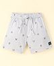 Dapper Dudes Striped & Typography Printed Shorts - Grey