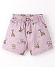 Dapper Dudes Wild Animals Printed Shorts - Onion Pink