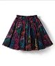 Lil' Drama Mattel Featuring Barbie Text Printed Pleated Skirt - Black