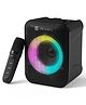 Portronics Apollo One 20W Wireless Bluetooth Portable Speaker with Wireless Karaoke Mic, 5 Hour Playtime, RGB LED Light, Bluetooth V5.3, Easy Grab Handle, USB/AUX in/TF Card, Type C Charging(Black)