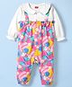 Babyhug 100% Cotton Interlock Knit Full Sleeves Romper with Tropical Theme Print - Multicolor