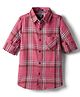 Noddy Full Sleeves Checked Shirt - Pink