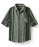 Noddy Full Sleeves Striped Shirt - Green